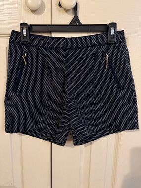 H&M Navy Dot Zip-Pocket Shorts